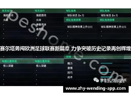 赛尔塔勇闯欧洲足球联赛新篇章 力争突破历史记录再创辉煌 赛尔塔勇闯欧洲足球联赛新篇章 力争突破历史记录再创辉煌